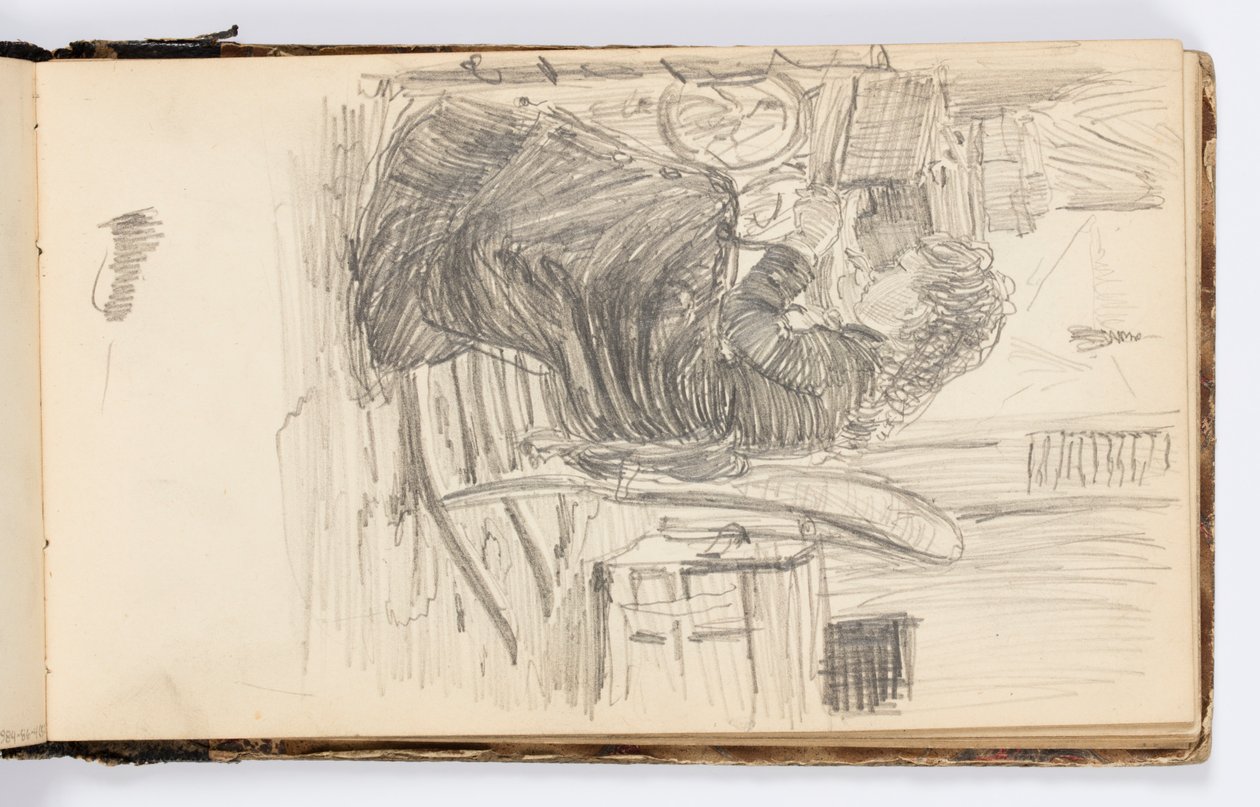 Schetsboekpagina door Kenyon Cox