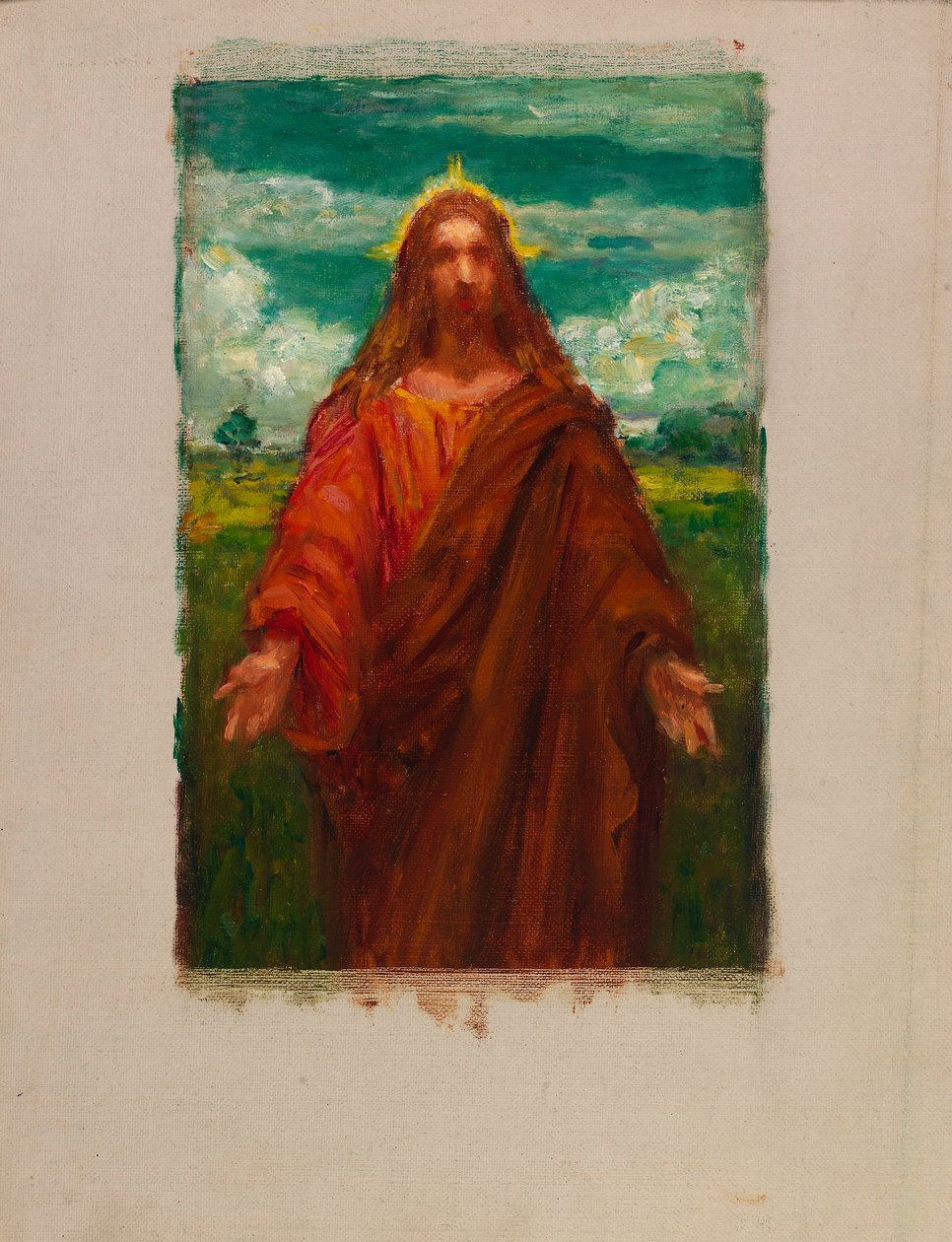 Studie voor "Christus door Kenyon Cox
