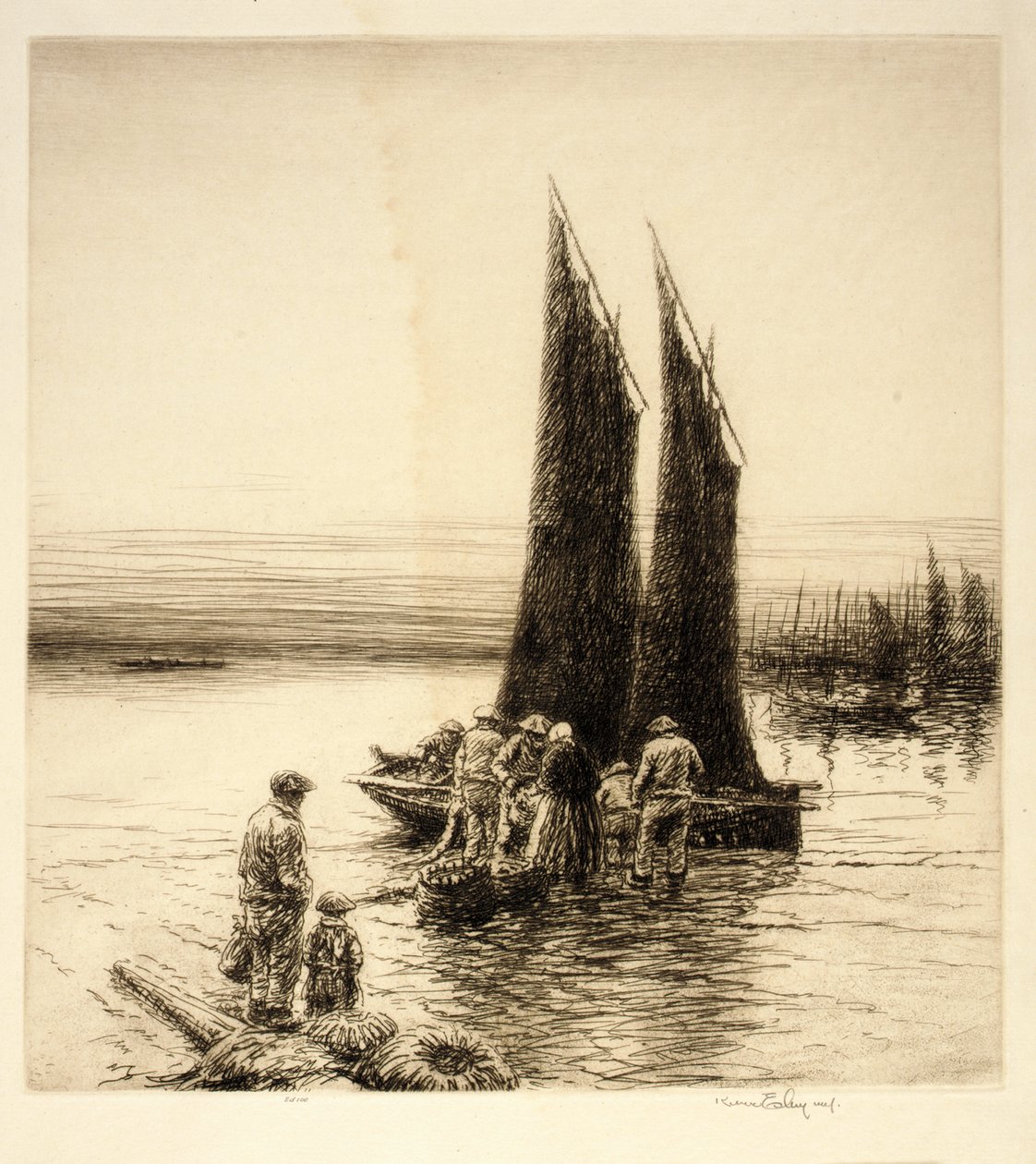 Zwarte zeilen, Bretagne door Kerr Eby