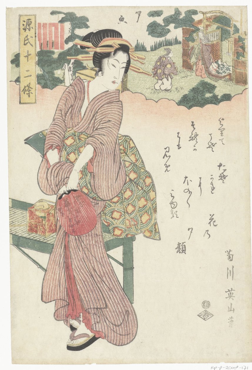 Yugao door Kikugawa Eizan
