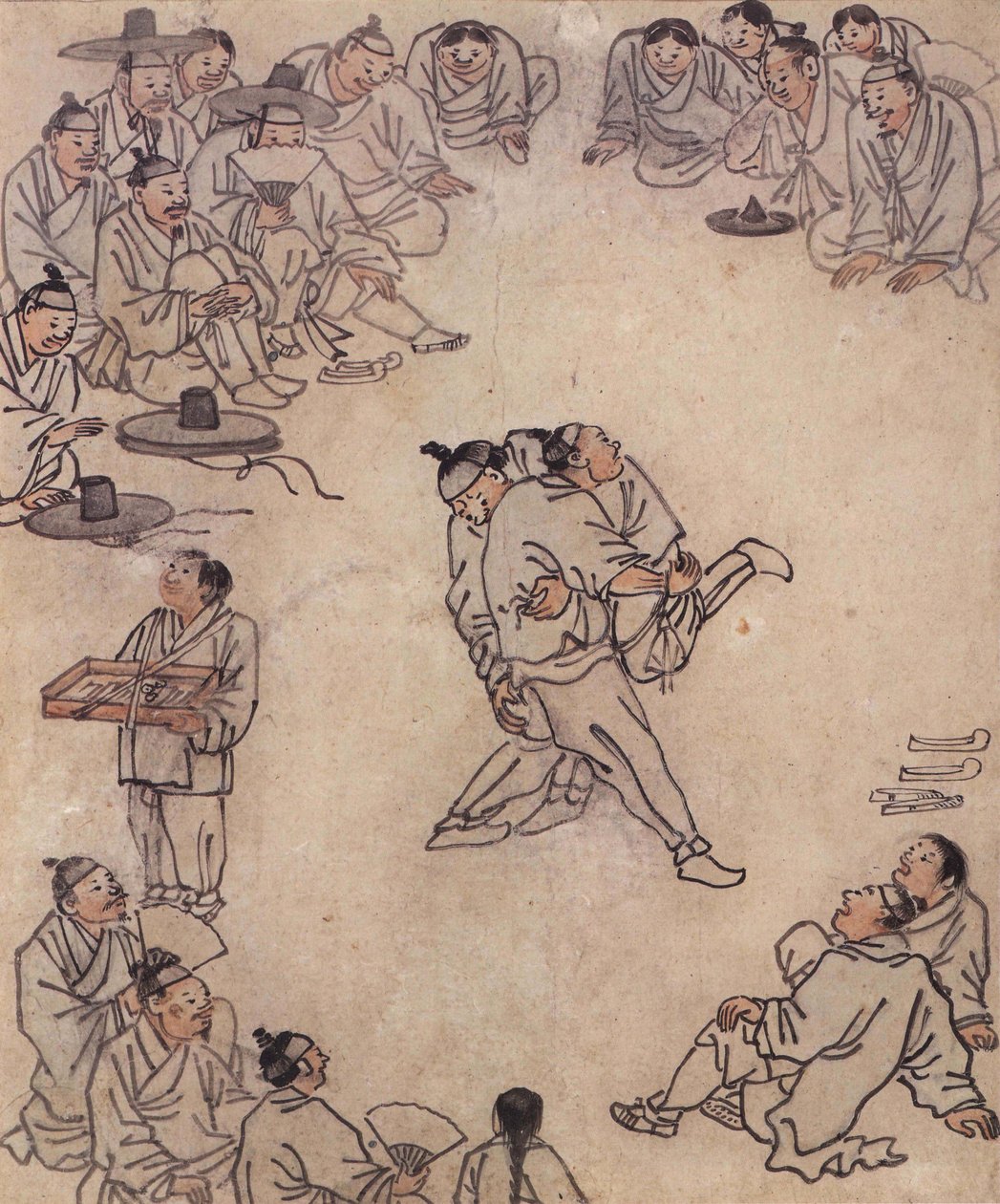 Ssireum door Kim Hong-Do