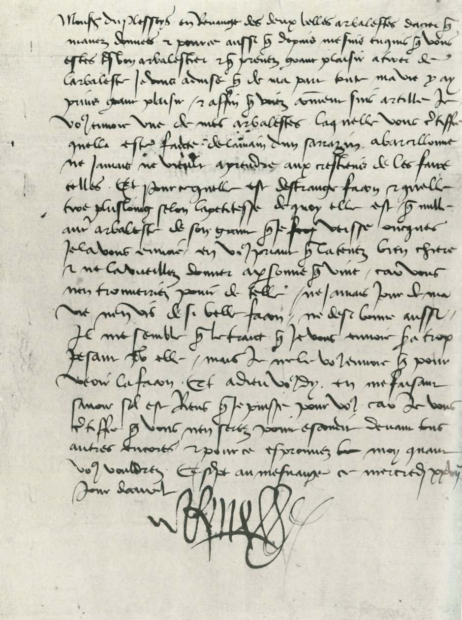Brief van Koning René van Anjou, 15e eeuw, 1934 door King of Naples Rene of Anjou