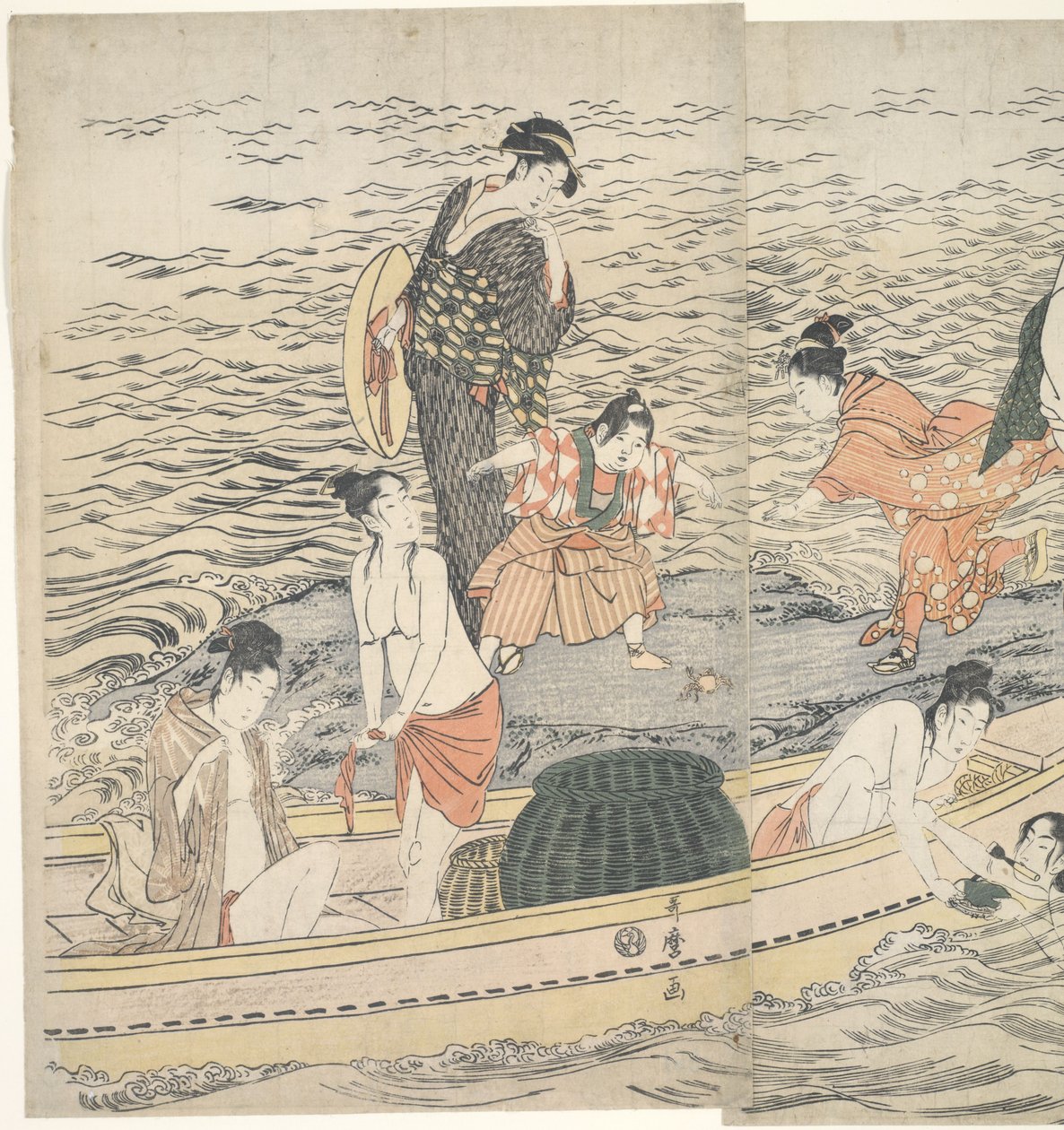 Awabi Shell Divers in Enoshima door Kitagawa Utamaro