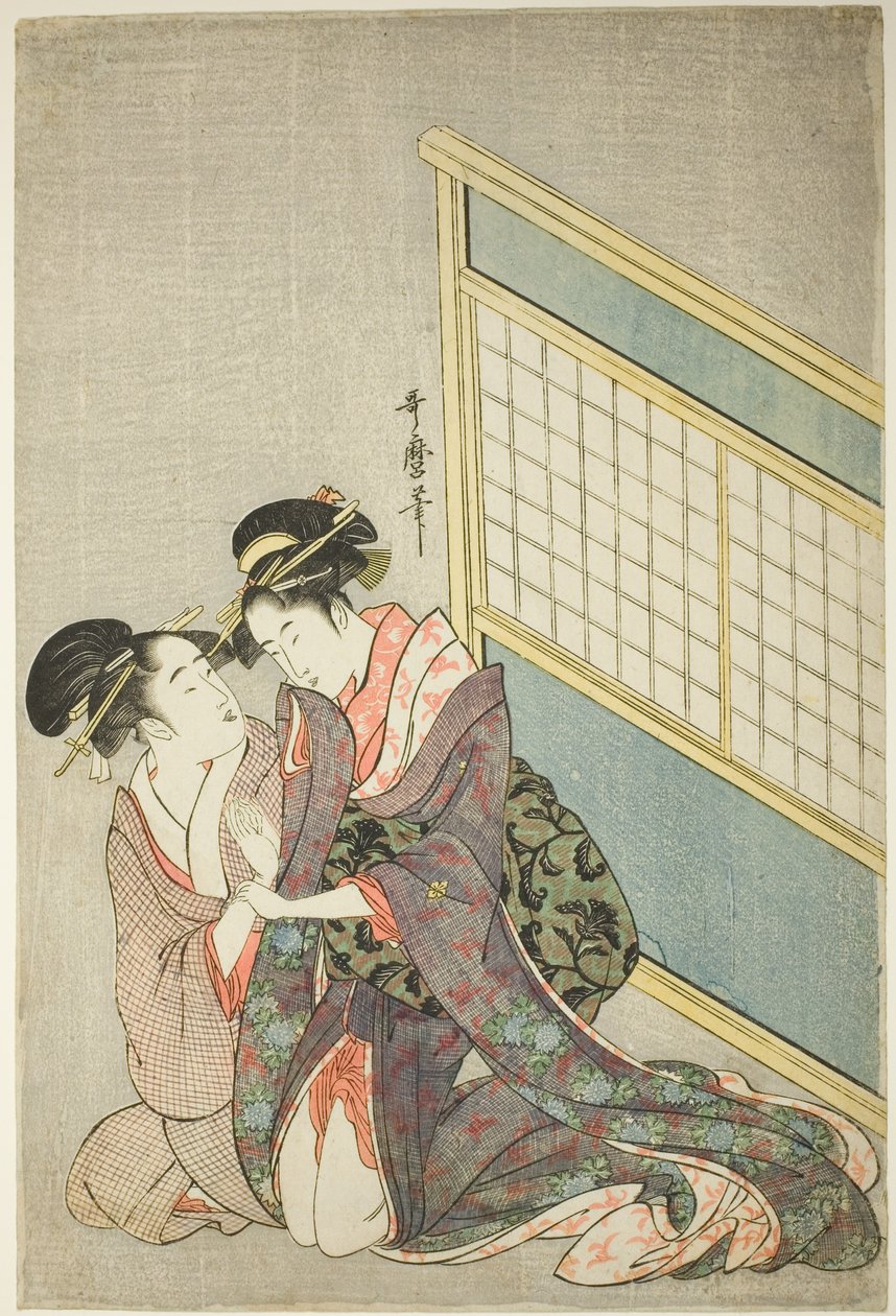 Dubbel kussen door Kitagawa Utamaro