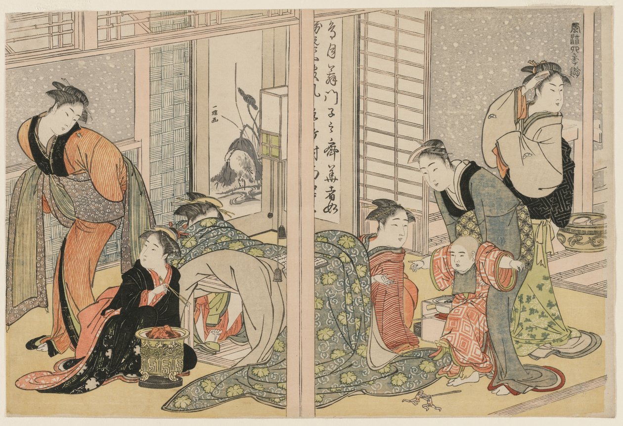 Elegante genoegens van de vier seizoenen door Kitagawa Utamaro