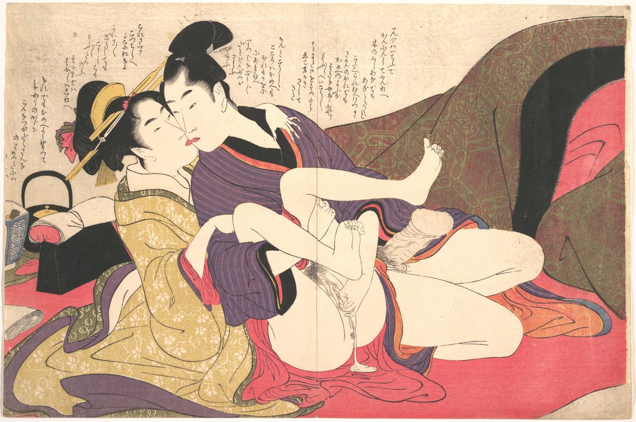 Erotische prent door Kitagawa Utamaro