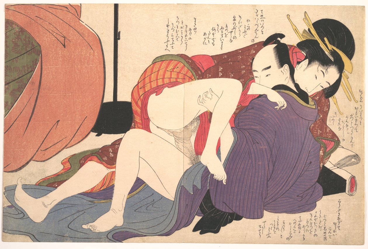 Erotische prent door Kitagawa Utamaro