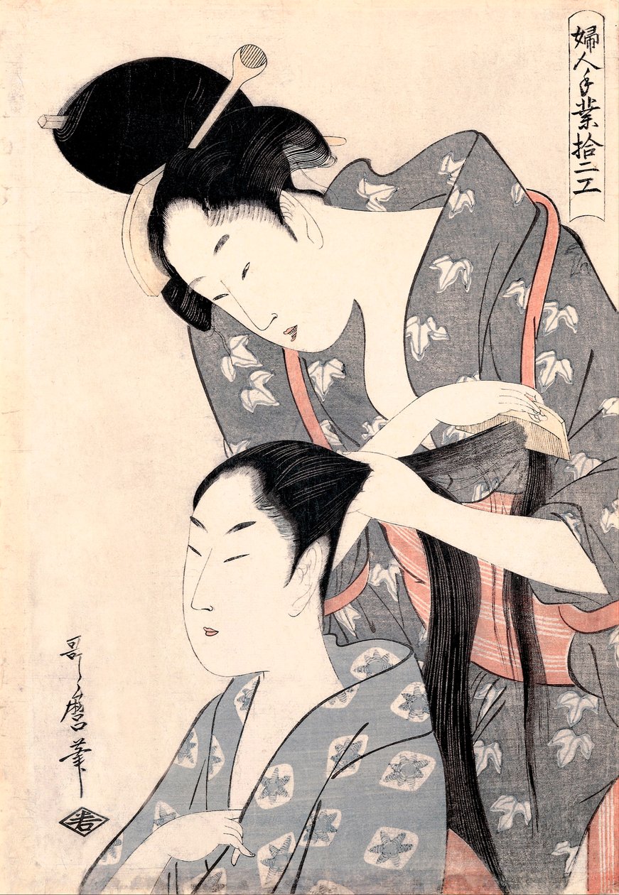 De kapster door Kitagawa Utamaro