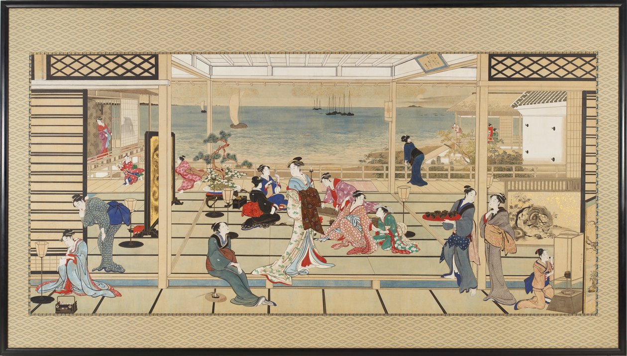 Maanlichtfeest bij Dozo Sagami door Kitagawa Utamaro