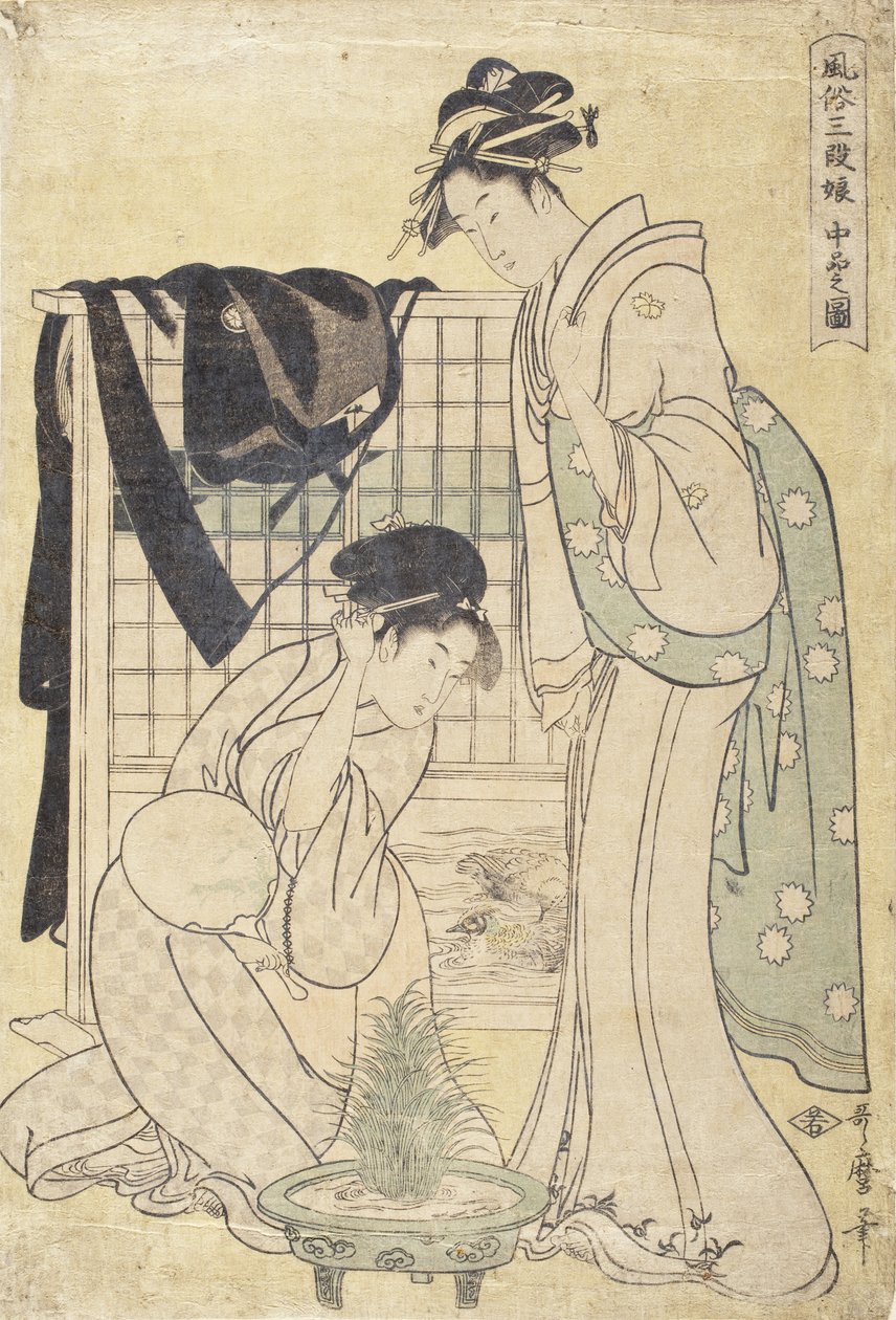 Afbeelding van de middenklasse door Kitagawa Utamaro