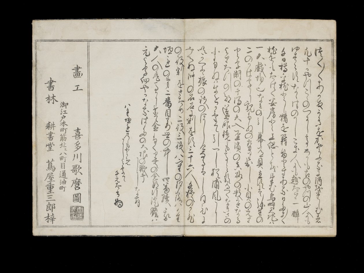 Shiohi no tsuto (Geschenken van de Eb), bekend als het Schelpenboek, 1789 door Kitagawa Utamaro