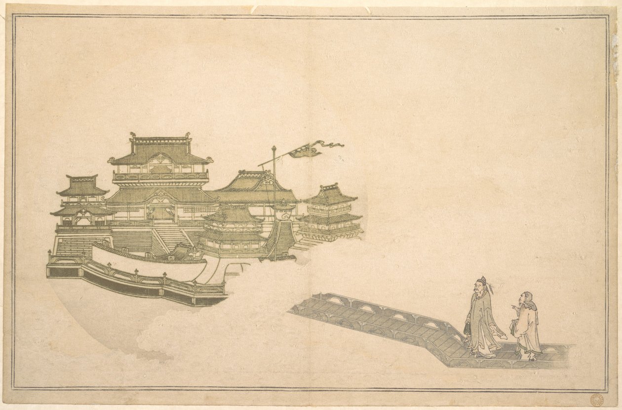 Het paleis op de maan door Kitagawa Utamaro