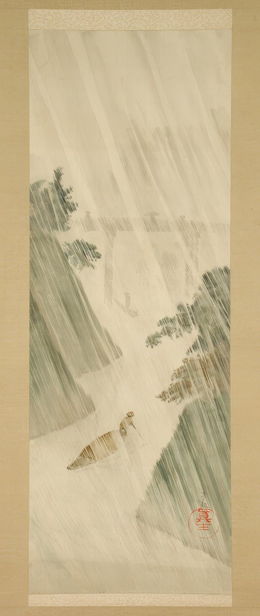 Regenachtige dag bij Ochanomizu, Tokyo door Kiyochika Kobayashi