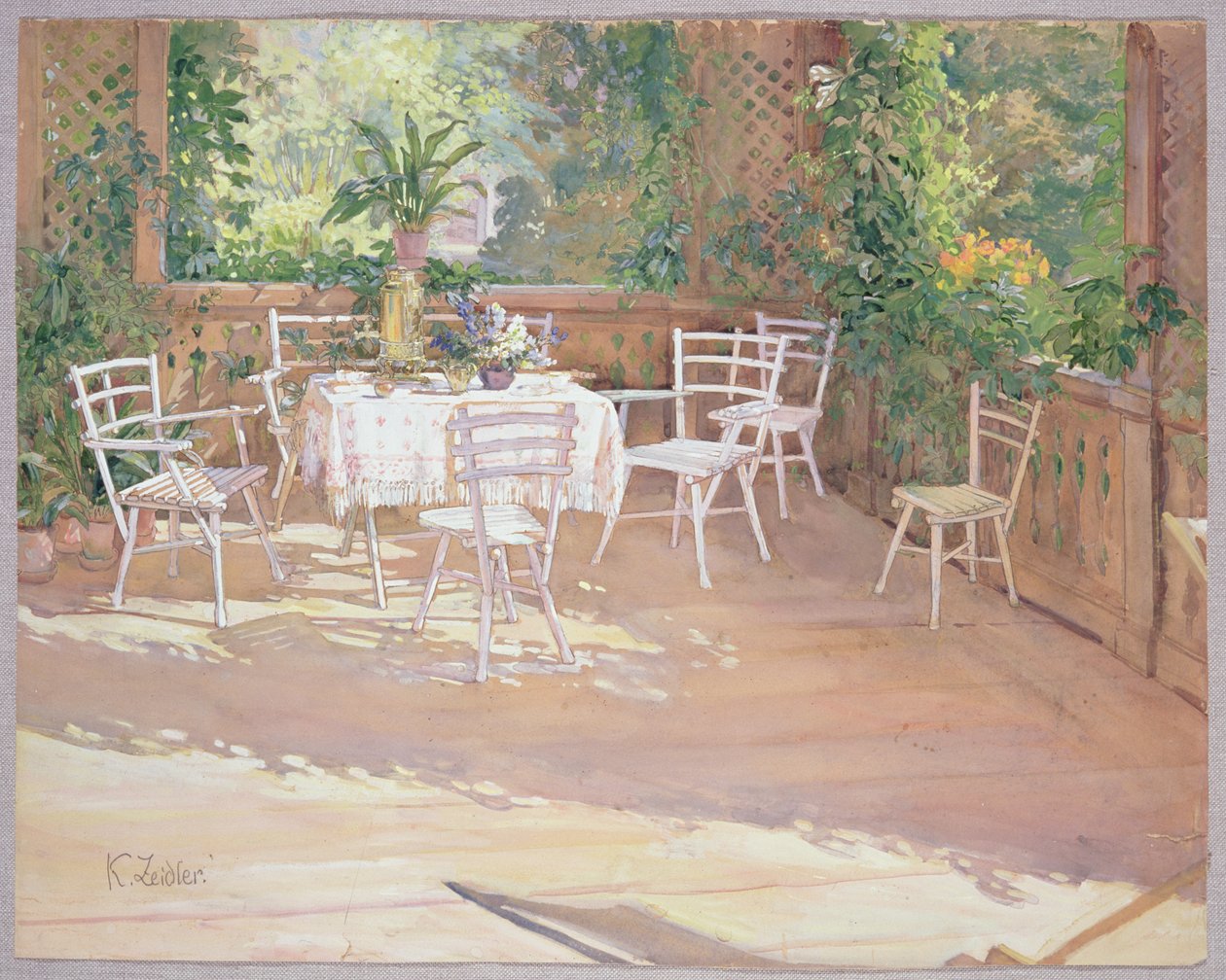 Uitzicht op de veranda door Klara Zeidler