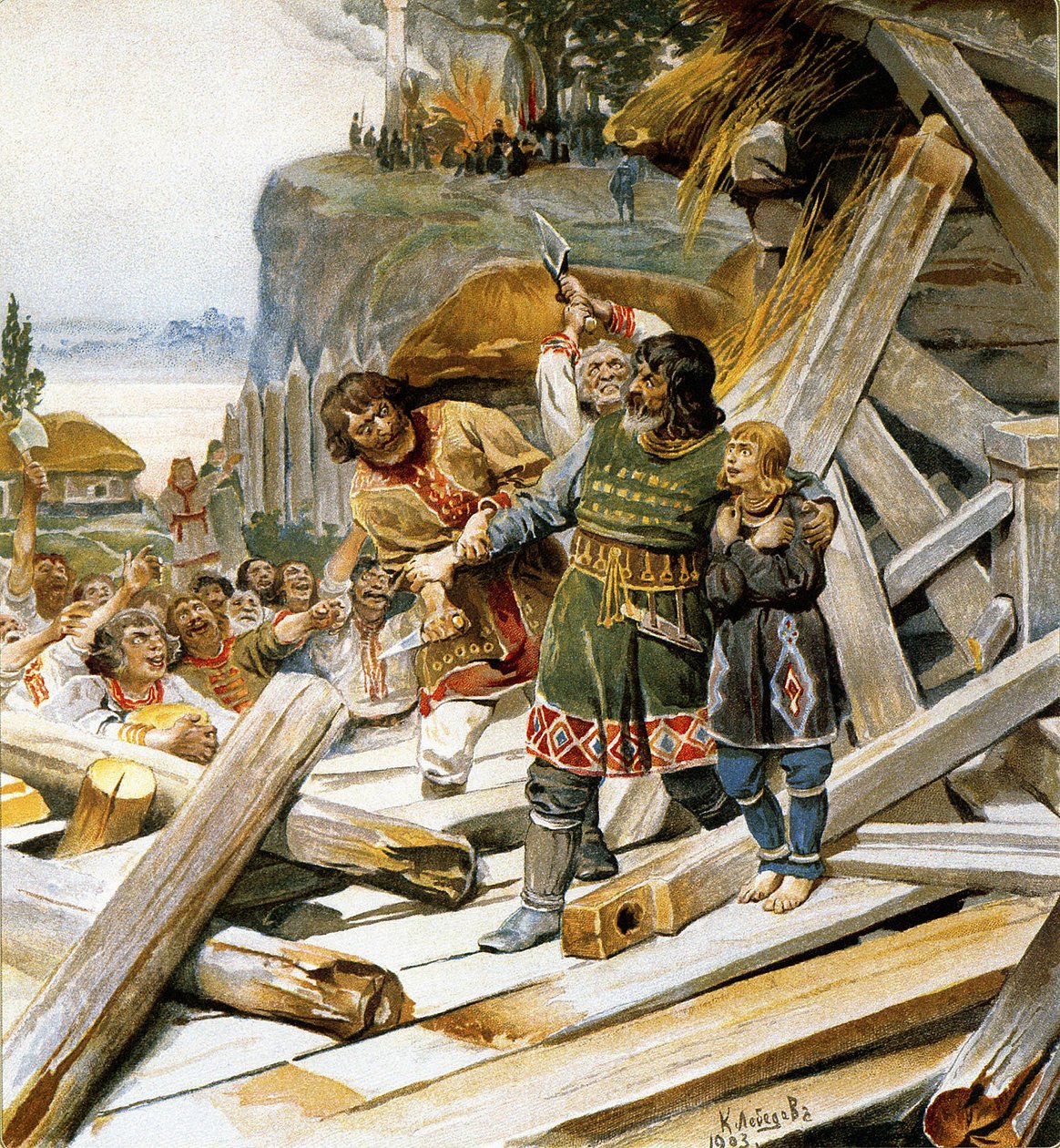Sint Theodoor de Varangiaan door Klavdiy Vasilievich Lebedev