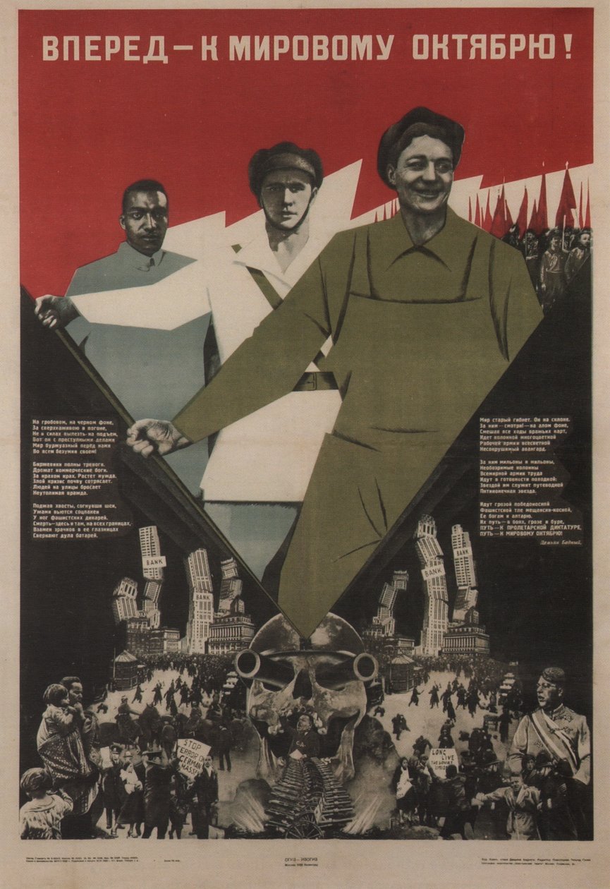 Vooruit wereld oktober!, 1933 door Klinch