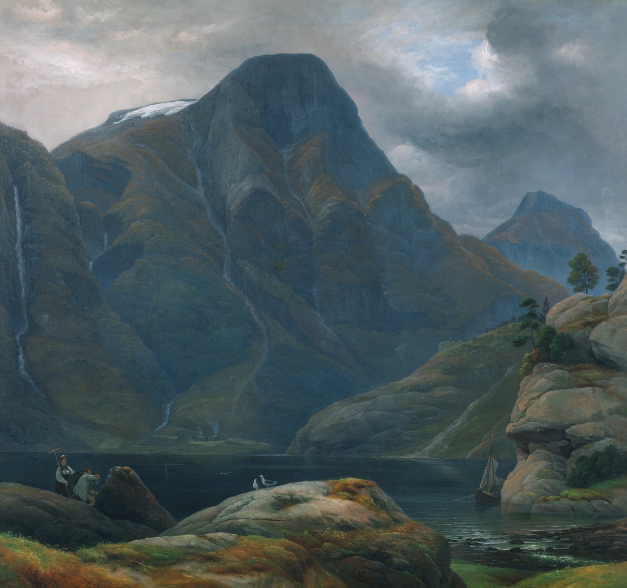 De aankomst in Nærøyfjorden (fjord) door Knud Andreassen Baade