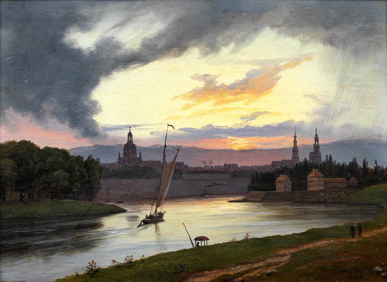 Noors:  Dresden bij zonsondergang Dresden bij zonsondergang door Knud Baade