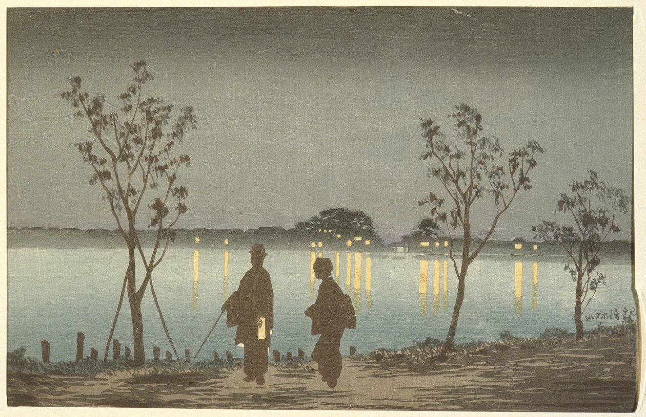 Nacht aan de Sumida-rivier door Kobayashi Kiyochika