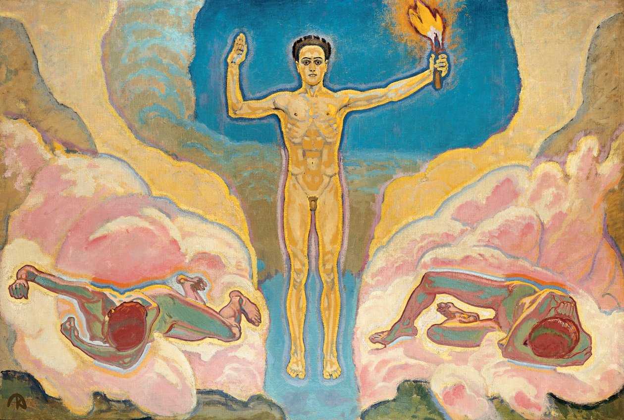 Das Licht - Het licht ... (olieverf op doek) door Koloman Moser