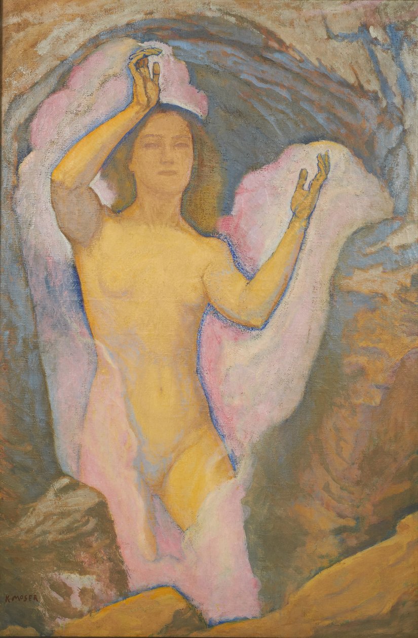 Venus in de grot III, 1916 door Koloman Moser