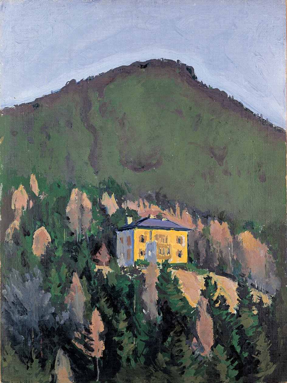 Villa Mautner Markhof am Semmering - Villa Mautner Markhof aan de Semmering ... (olieverf op doek) door Koloman Moser