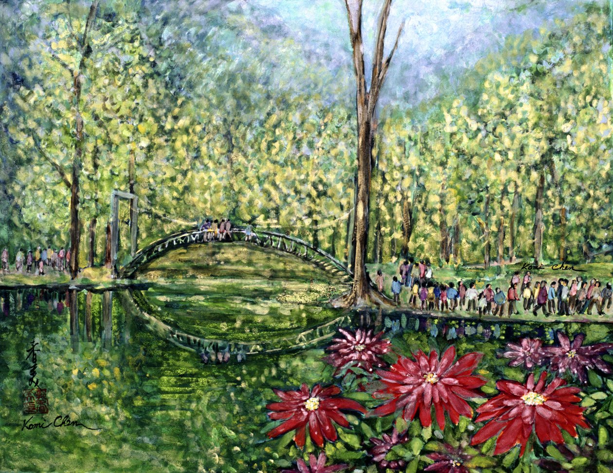 Spiegelbrug, 1993 door Komi Chen