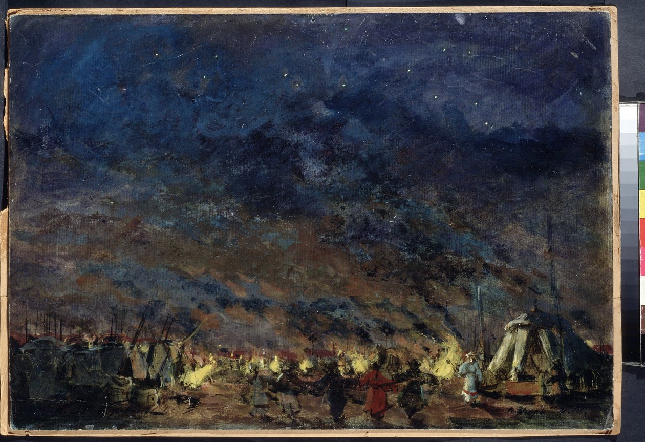 Het Polovtsische kamp. Decorontwerp voor de opera Prins Igor van Alexander Borodin door Konstantin Alekseevich Korovin