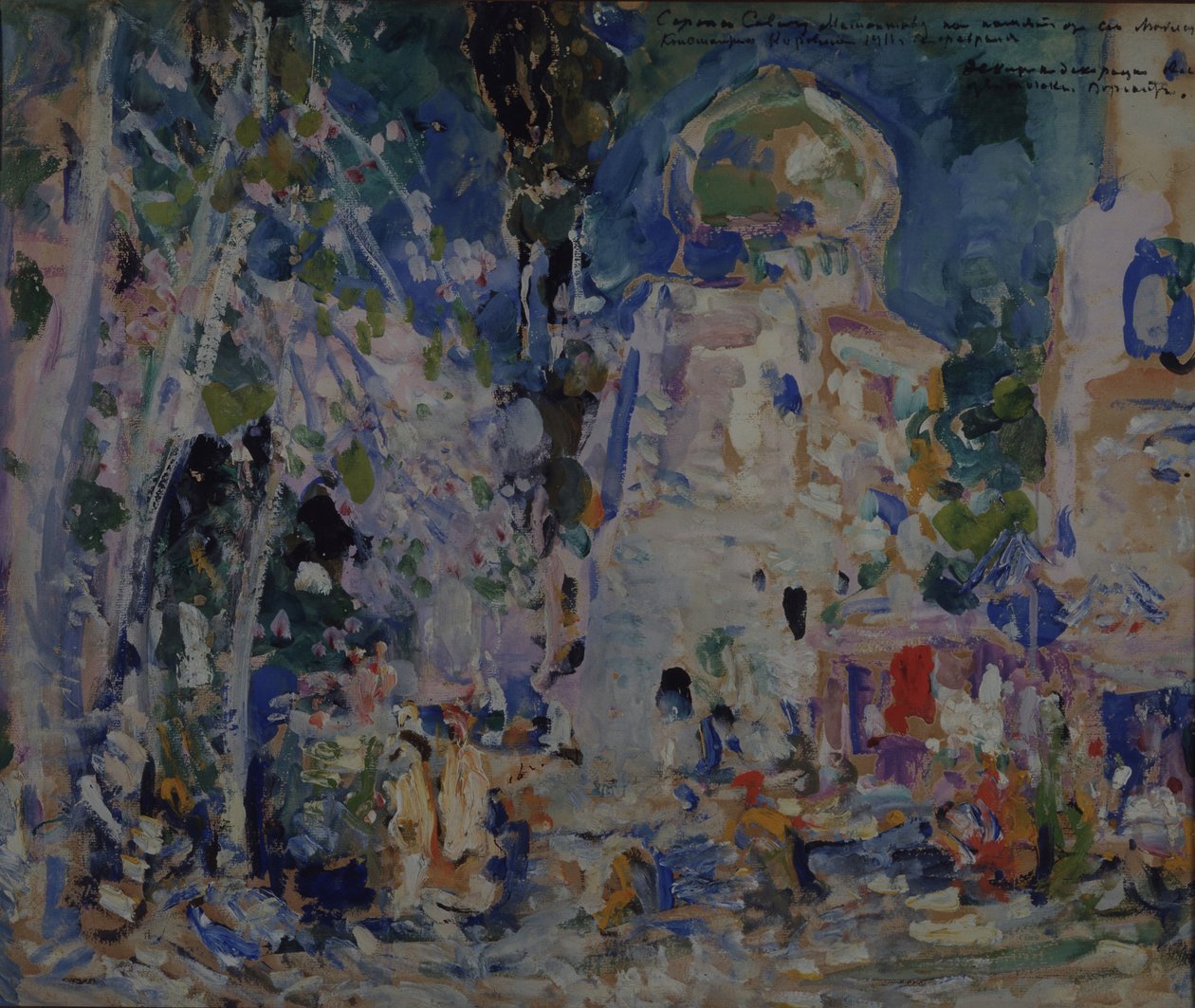 Toneelontwerp voor het ballet De Rode Pimpernel door F. Hartman, 1911 door Konstantin Alekseevich Korovin