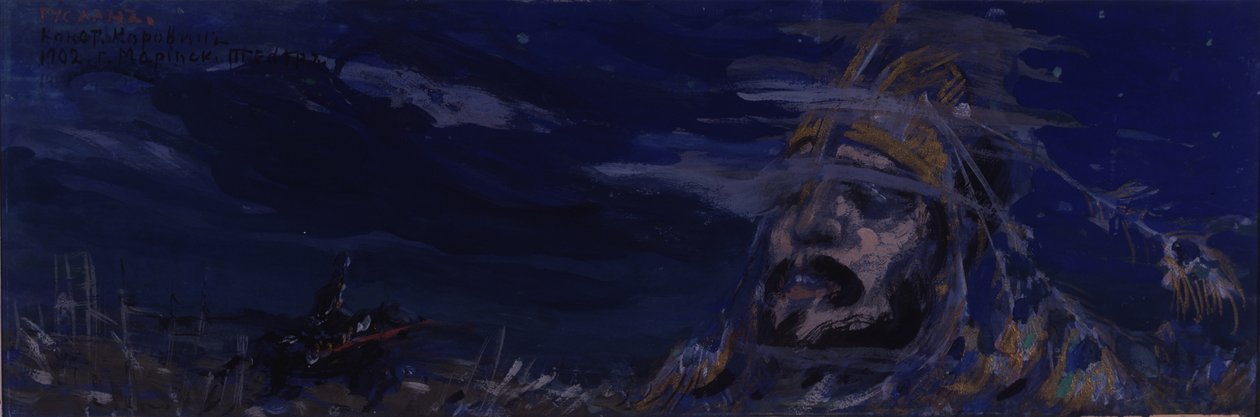 Toneelontwerp voor de opera Ruslan en Ludmila door M. Glinka, 1907 door Konstantin Alekseevich Korovin