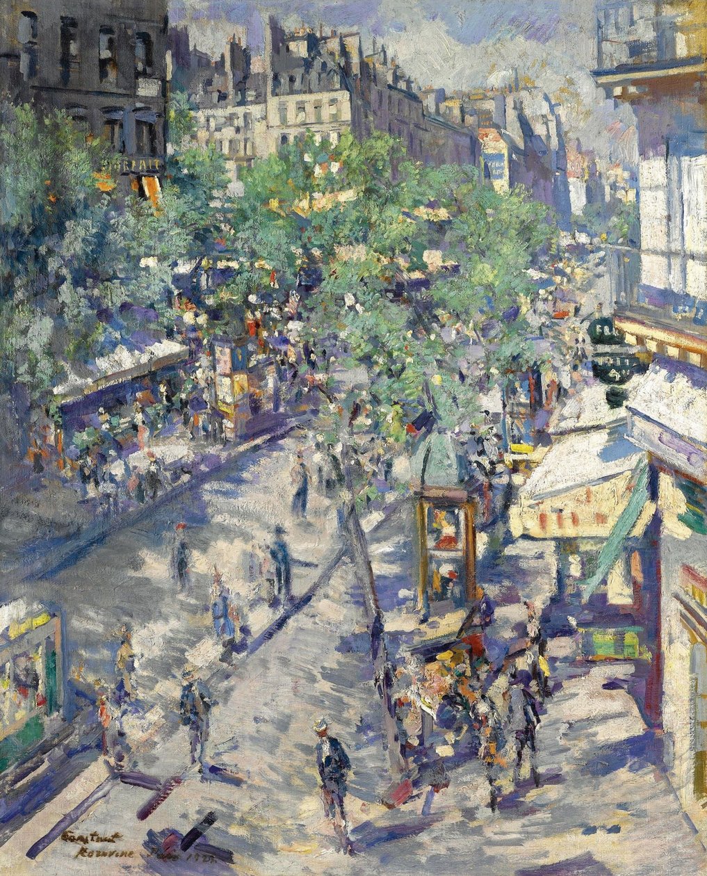De Boulevard de Sébastopol in Parijs, 1923 door Konstantin Alekseevich Korovin