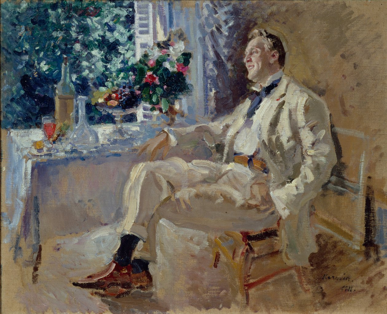 Portret van de zanger Feodor Ivanovich Chaliapin door Konstantin Alexeyevich Korovin