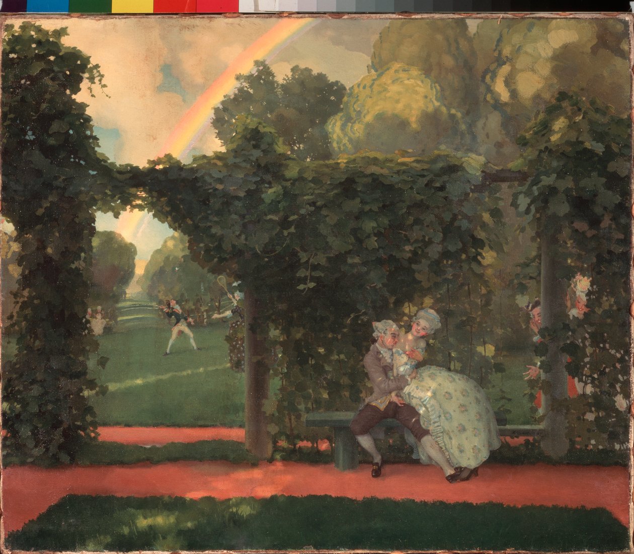 De spottende kus door Konstantin Andreevic Somov