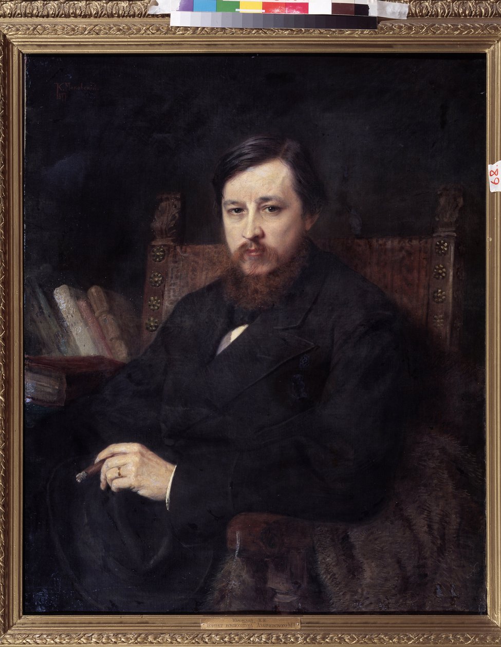Portret van de componist Michail P. Azantsjevski door Konstantin Egorovich Makovsky
