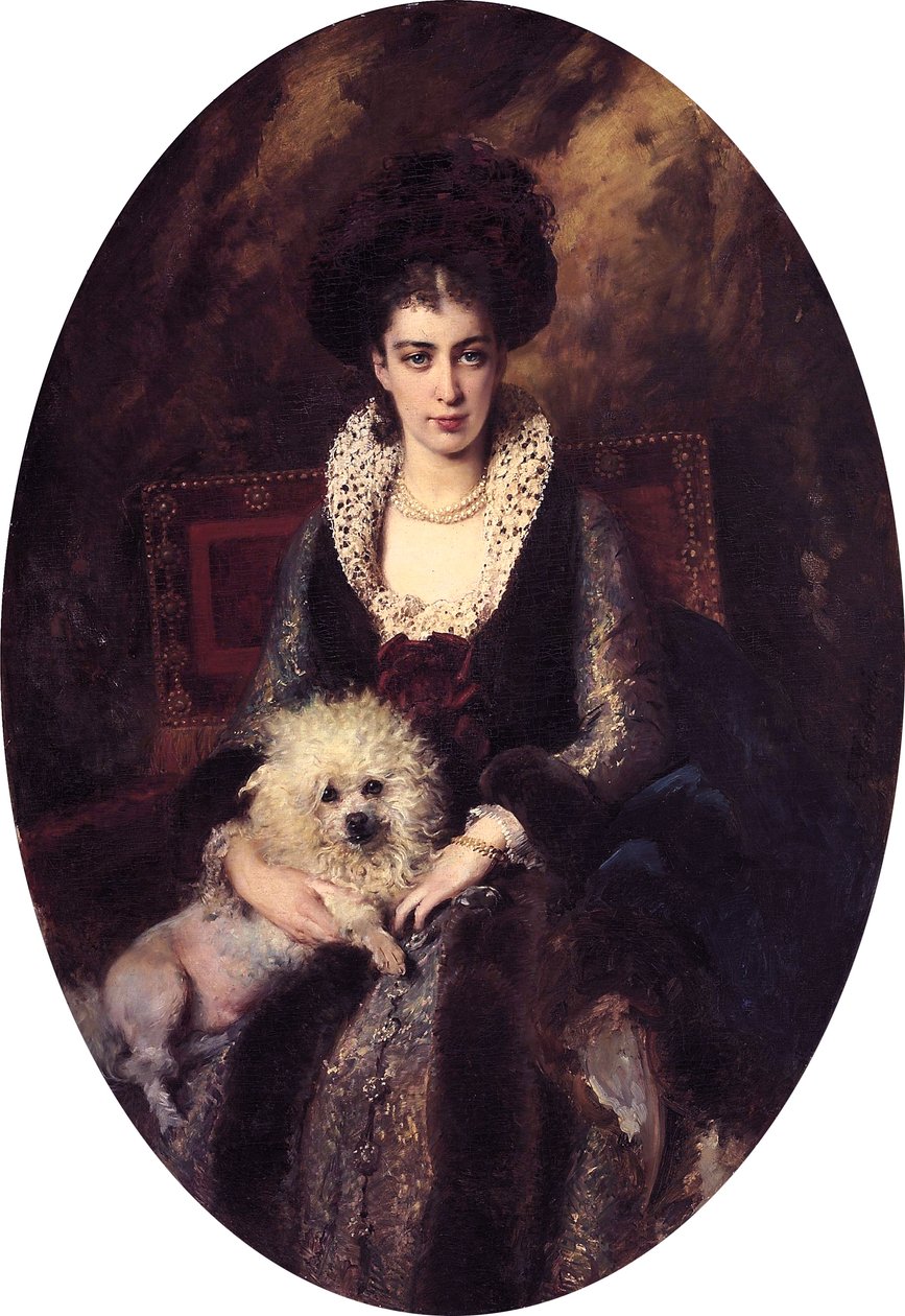 Maria Aleksejevna Makovskaja door Konstantin Makovski (1839-1915) door Konstantin Makovsky