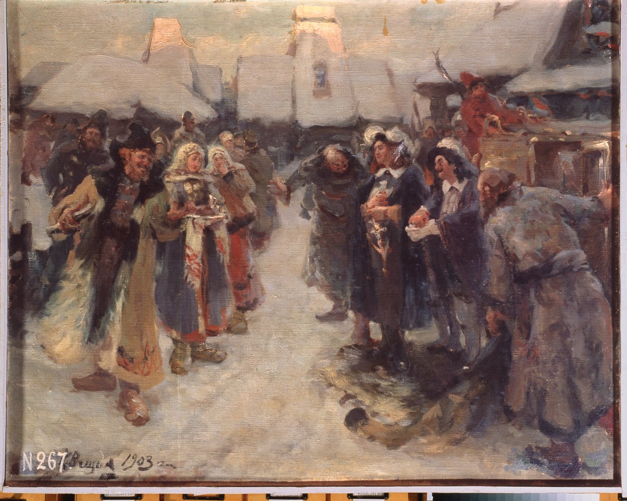De buitenlanders in Moskou door Konstantin Veshchilov