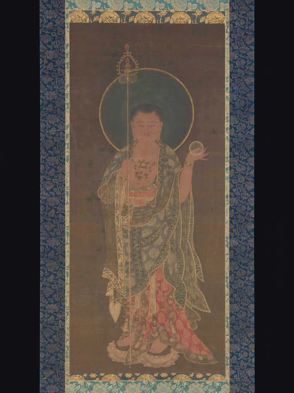 Hangende Rol van Kshitigarbha, 1300-50 door Korean School