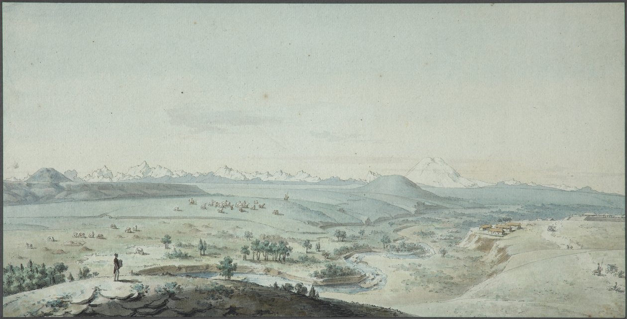 Uitzicht op het Konstantinogorsk Fort vanaf de Berg Mashuk, 1805 door Korneev