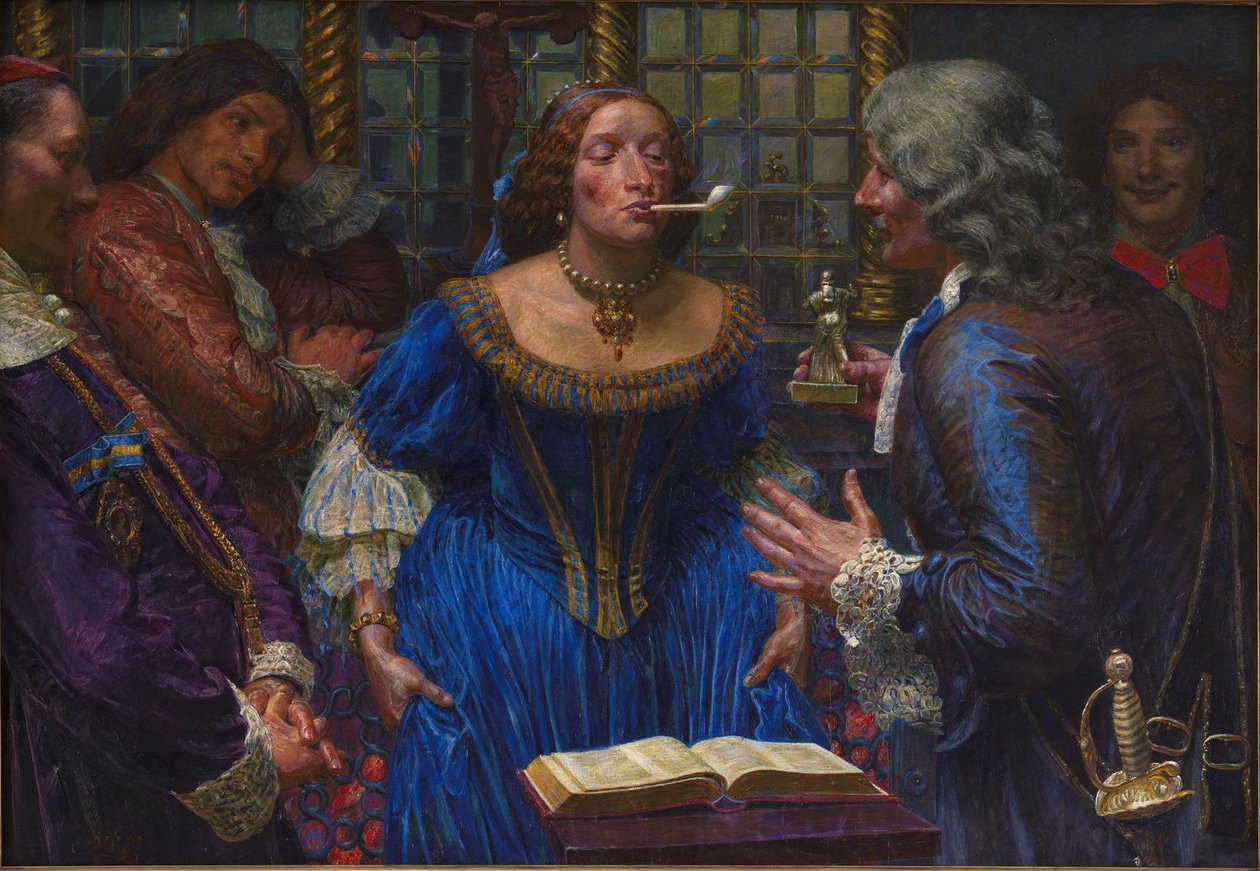 Koningin Christina in Palazzo Corsini door Kristian Zahrtmann