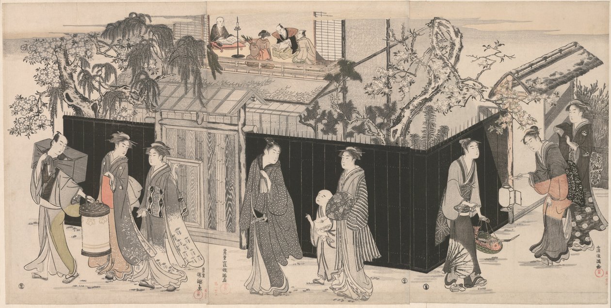 Terugkeer van een poëziebijeenkomst door Kubo Shunman
