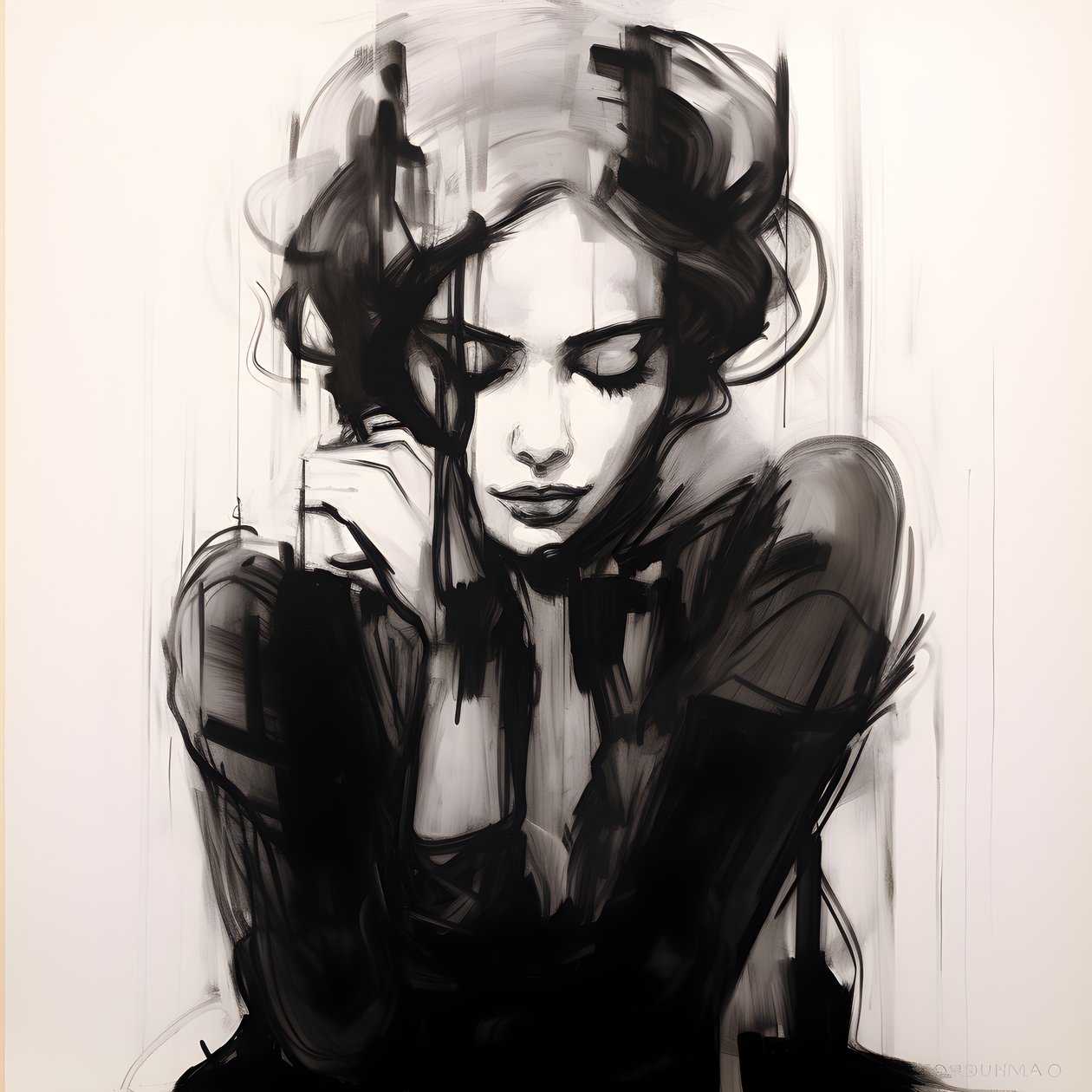 expressionistische schets door Kurt Heppke