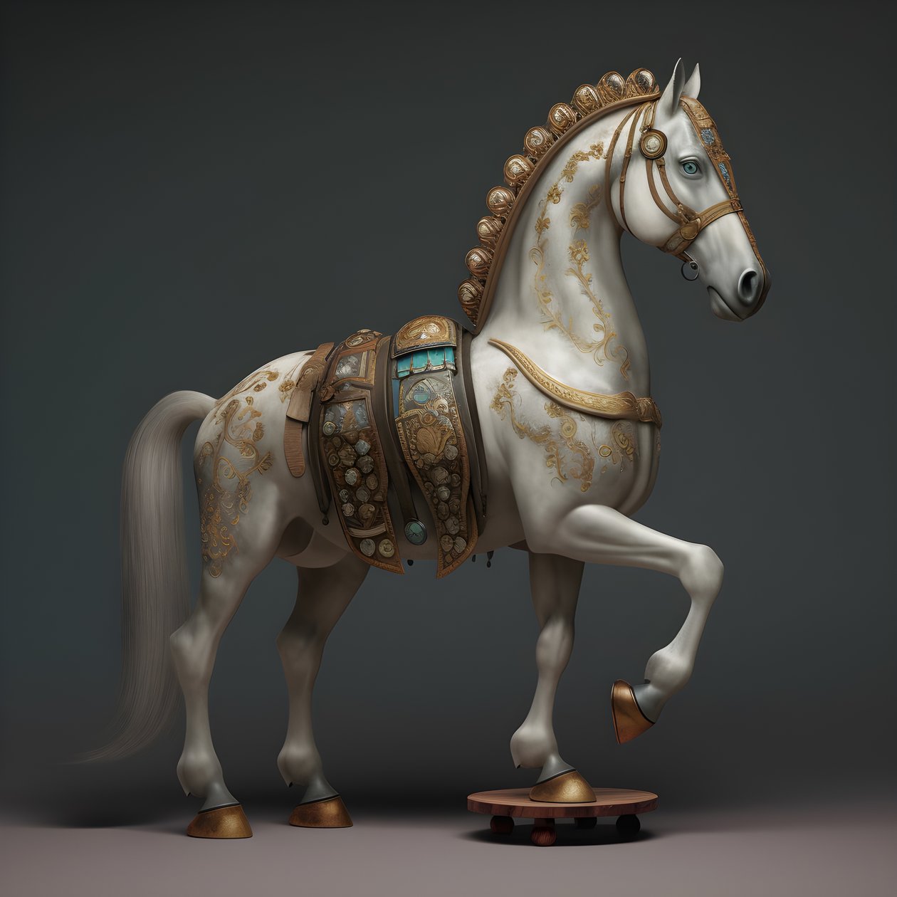anthropomorf paard 3 door Kurt Heppke