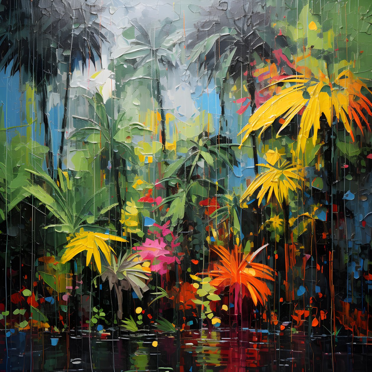 een regenachtige kleurrijke Jungle 4 door Kurt Heppke