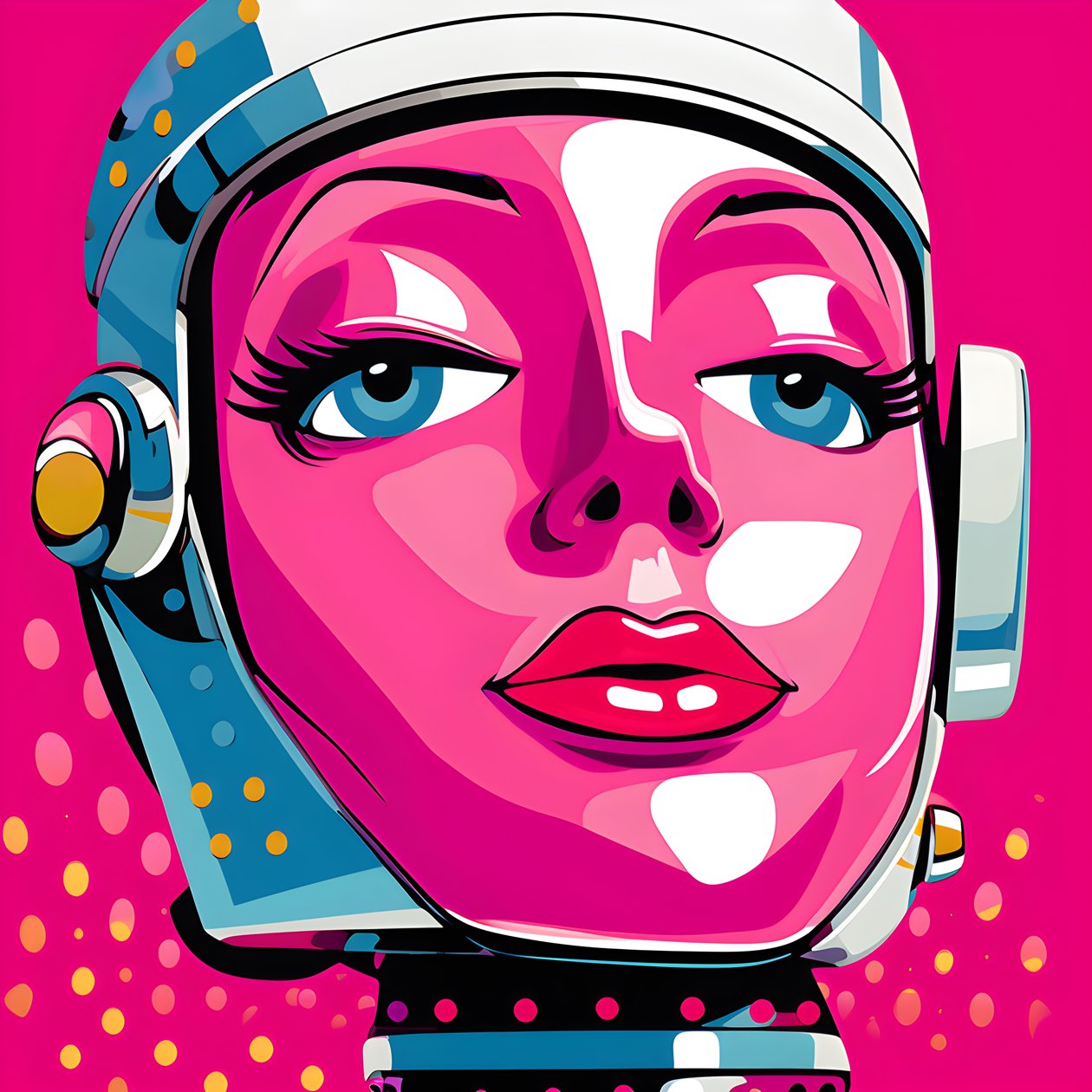 Hot pink lippen 1 door Kurt Heppke