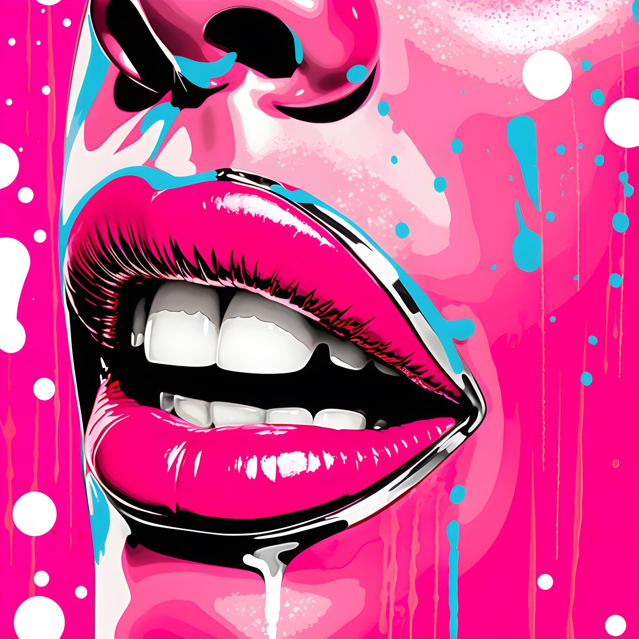 Hot pink lippen 3 door Kurt Heppke