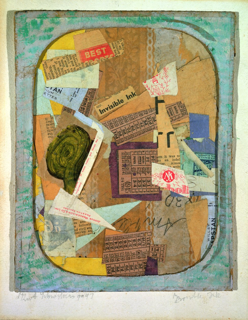 Onzichtbare inkt door Kurt Schwitters