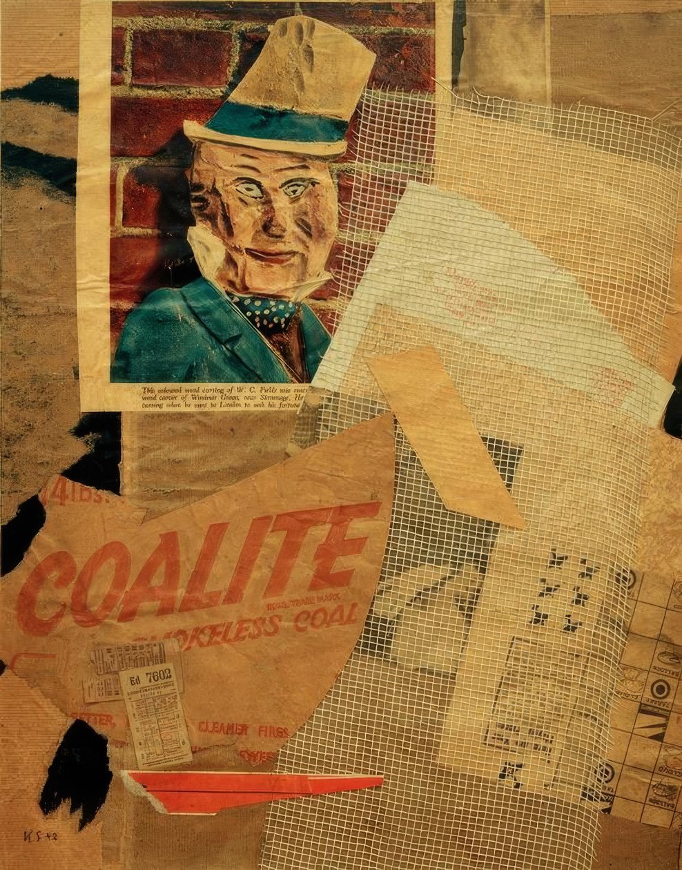 Zonder titel (W.C. Fields) door Kurt Schwitters
