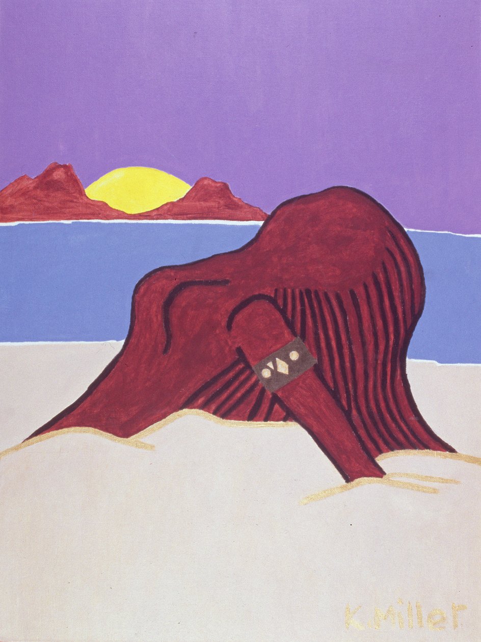 Strandschoonheid, 2005 (acrylverf op doek) door Kurtis L. Miller