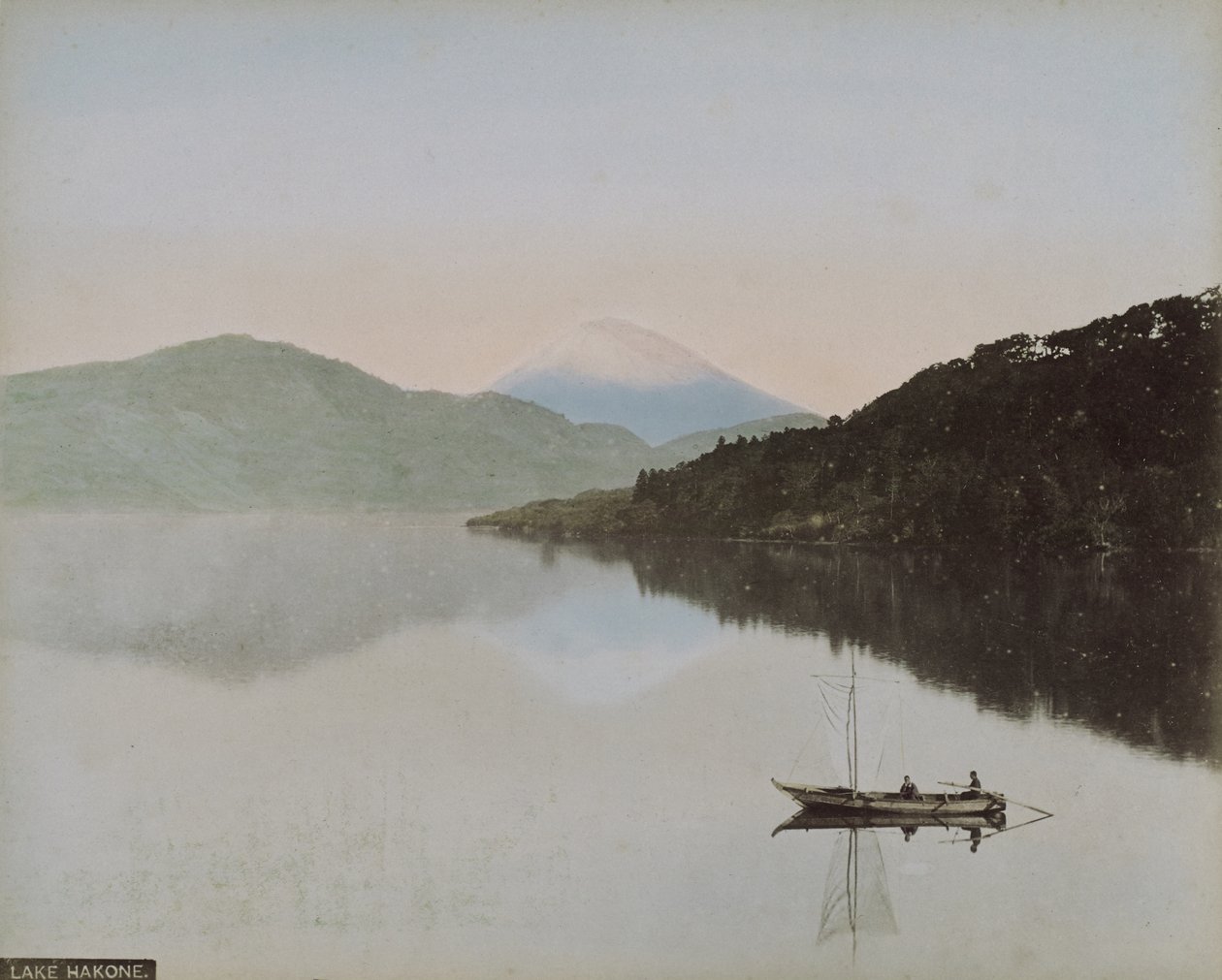 Fuji-Yama vanuit de buurt van Numadzu door Kusakabe Kimbei
