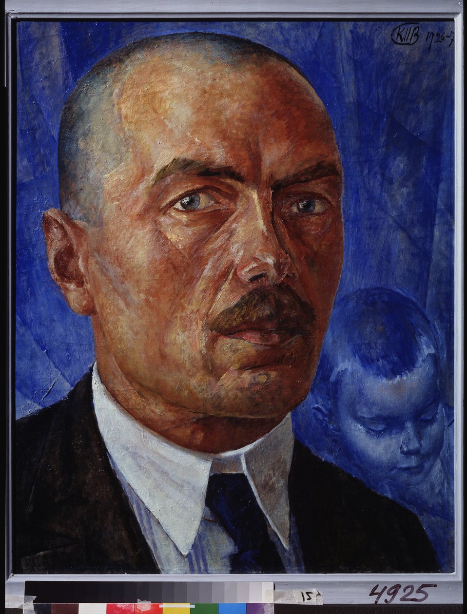 Zelfportret. Schilderij van Kuzma Sergeyevich Petrov Vodkin (1878-1939) door Kuzma Sergeevich Petrov Vodkin